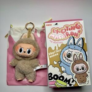 AUTHENTIC POP MART “Toffee” Exciting Macaron Labubu Vinyl Plush Pendant Doll